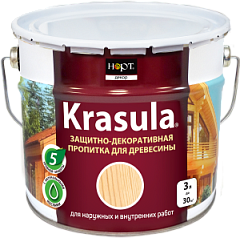 KRASULA Графит Серый  3л. защитно-декоративный состав для дерева (Красула)